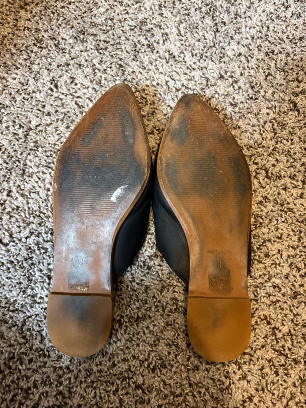 Madewell Emilia Mule Black Leather Slide Flat - Picture 4 of 4